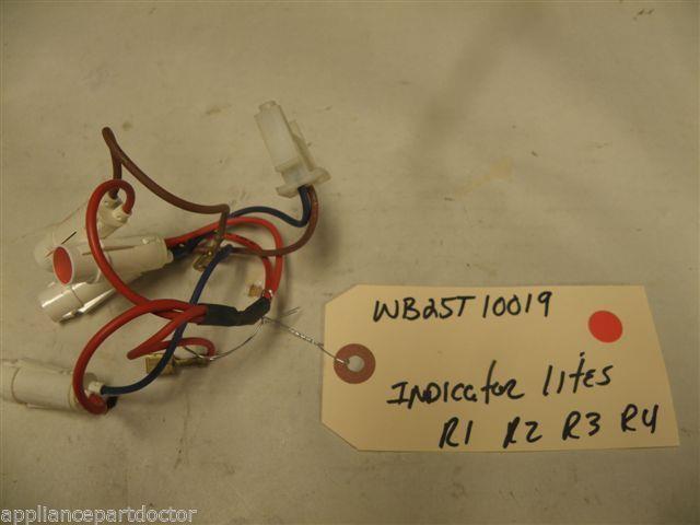STOVE WB25T10019 INDICATOR LIGHT R1 R2 R3 R4 USED PART ASSEMBLY