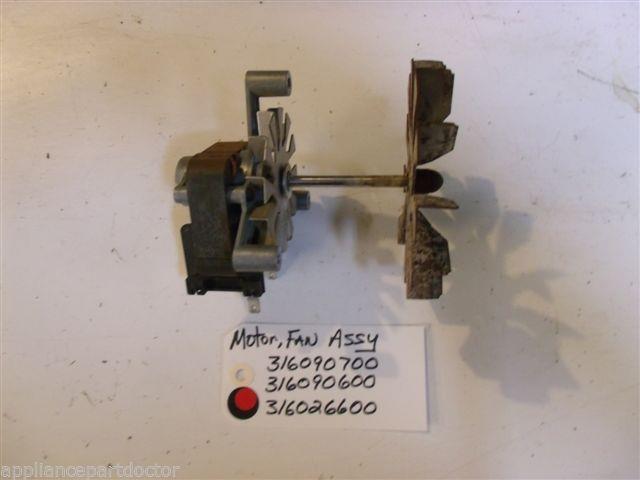 FRIGIDAIRE STOVE Fan Motor 316090700 316090600 Blade 316026600 Bracket