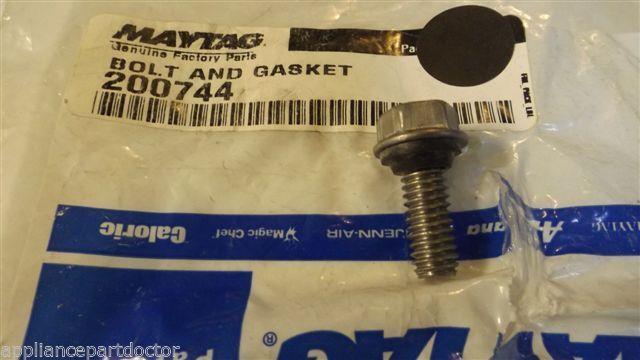 MAYTAG WHIRLPOOL WASHER 200744 Bolt gasket   NEW IN BAG