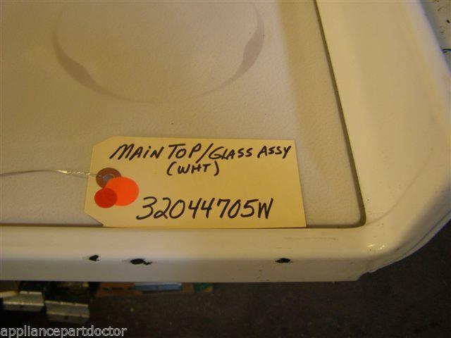 Amana Stove 32044705W  Main Top/glass Assy (wht)   used part