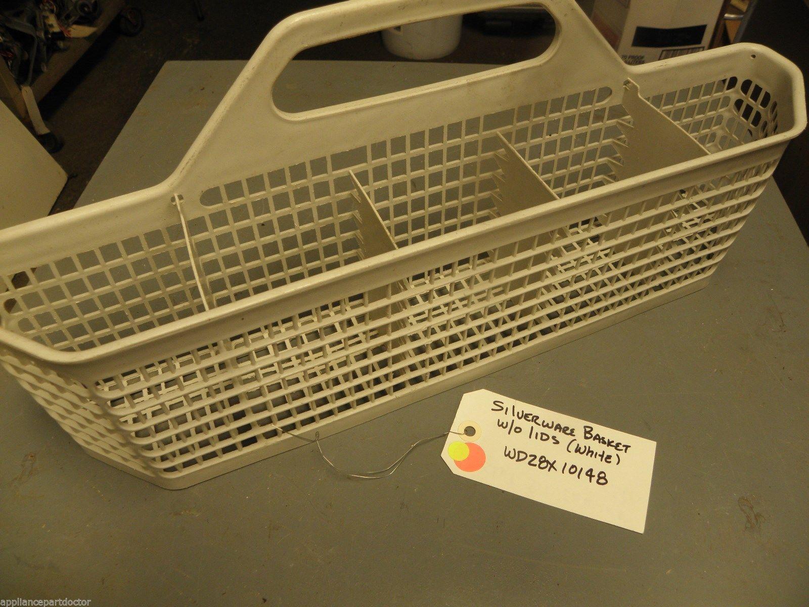 DISHWASHER WD28X10148 WHITE SILVERWARE BASKET w/o covers used