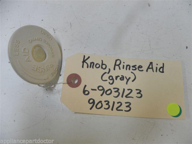 MAYTAG DISHWASHER 6-903123 903123 GRAY RINSE AID KNOB USED PART ASSEMBLY