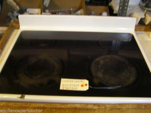 Whirlpool STOVE  W10177369  9763327  Cooktop (white) Chip/Dent used