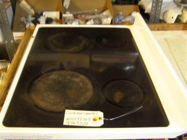 Whirlpool STOVE  W10177369  9763327  Cooktop (white) Chip/Dent used