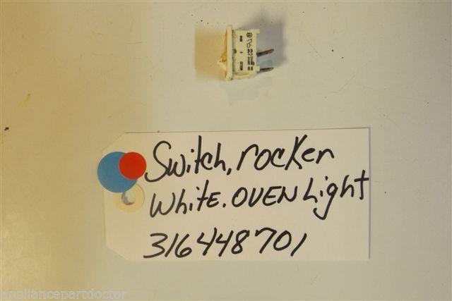 FRIGIDAIRE Stove  316448701 Switch,rocker ,white ,oven Light USED PART