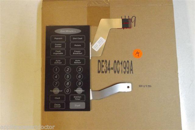 SAMSUNG MICROWAVE DE34-00199A CONTROL TOUCH PAD   NEW IN BOX