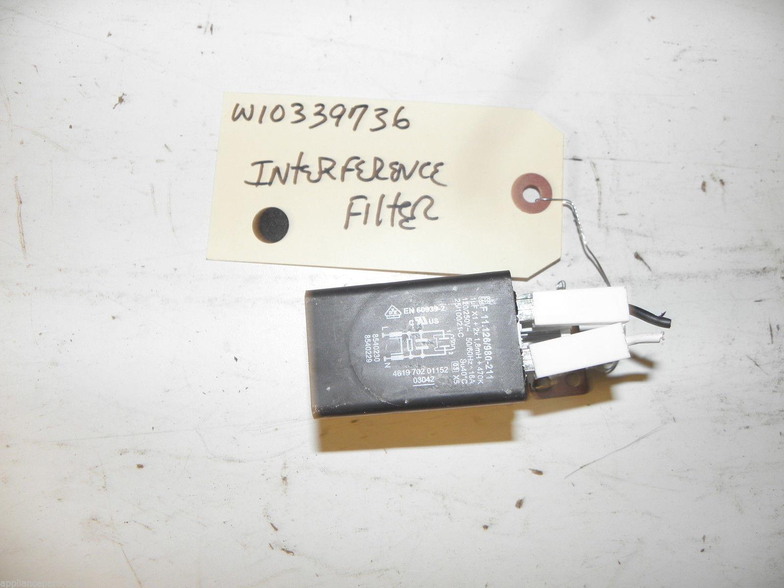 WHIRLPOOL WASHER W10339736 INTERFERENCE FILTER USED PART ASSEMBLY F/S
