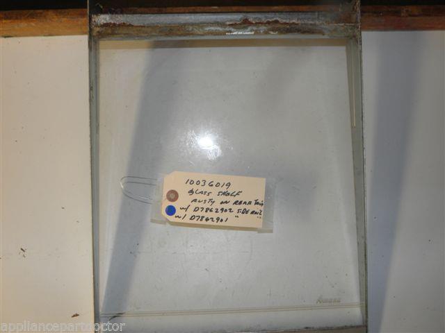AMANA 10036019 D7862902 D7862901 MEAT KEEPER GLASS SHELF W/ SIDE RAIL *REAR RUST