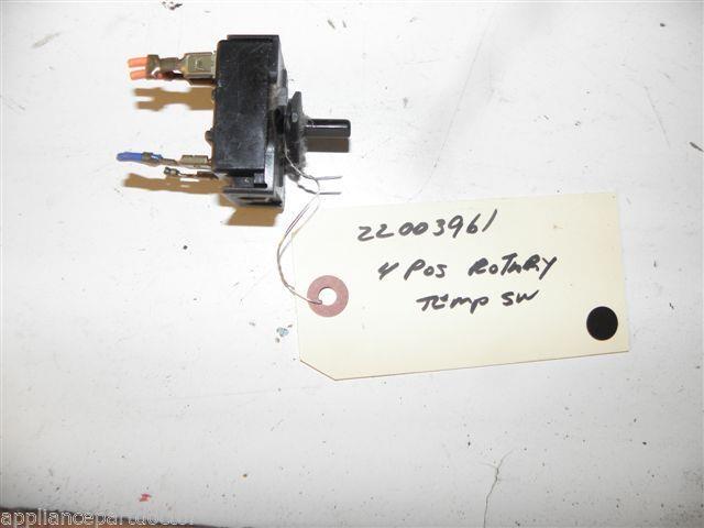 MAYTAG WASHER 22003961 4 POSITION ROTARY TEMP SWITCH USED PART ASSEMBLY F/S