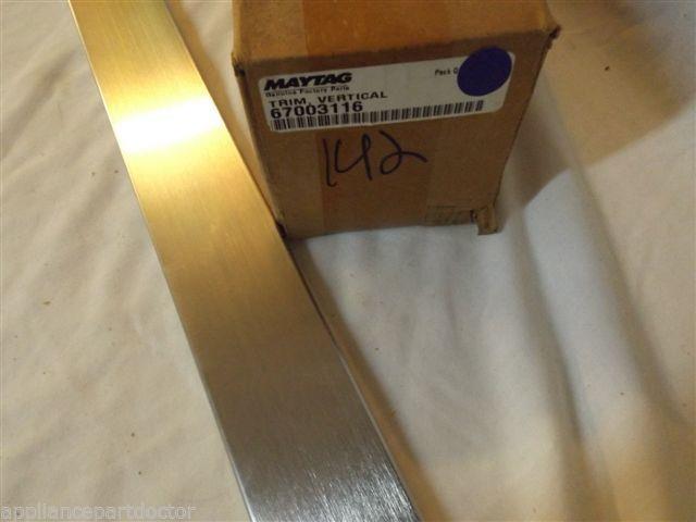 MAYTAG/JENN AIR REFRIGERATOR 67003116 Trim, Vertical (lt-stnls)  NEW IN BOX