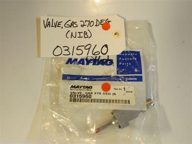 Maytag Whirlpool Stove  0315960  Valve, Gas 270 Deg  NEW IN BOX