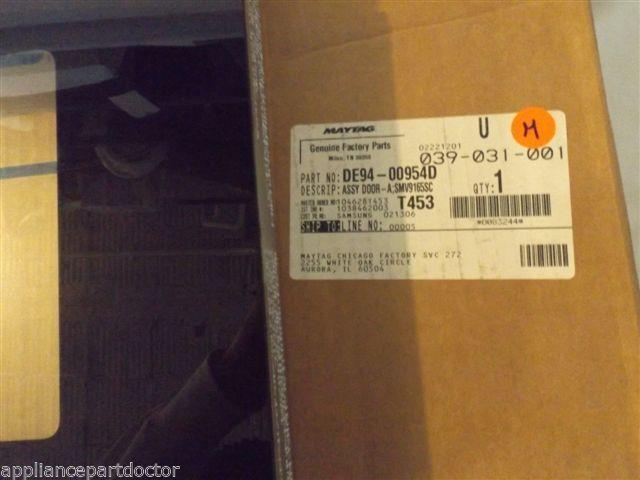 SAMSUNG MICROWAVE DE94-00954D Assy Door,silver,door NEW IN BOX