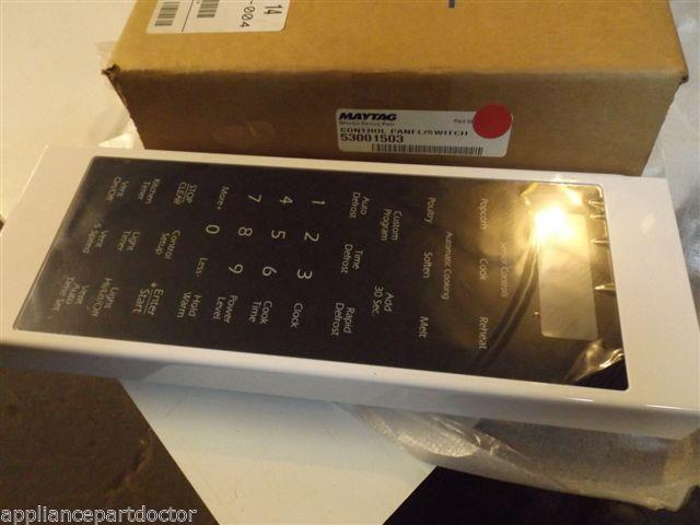 MAYTAG MICROWAVE 53001503 Control Panel/switch Asy (wht)  NEW IN BOX