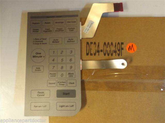 Samsung Microwave   DE34-00049F  Touch Pad Membrane NEW IN BOX