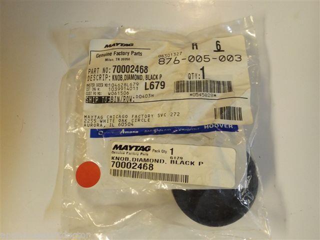 Maytag Gas Stove 70002468 Knob, Diamond, Black P  NEW IN BOX