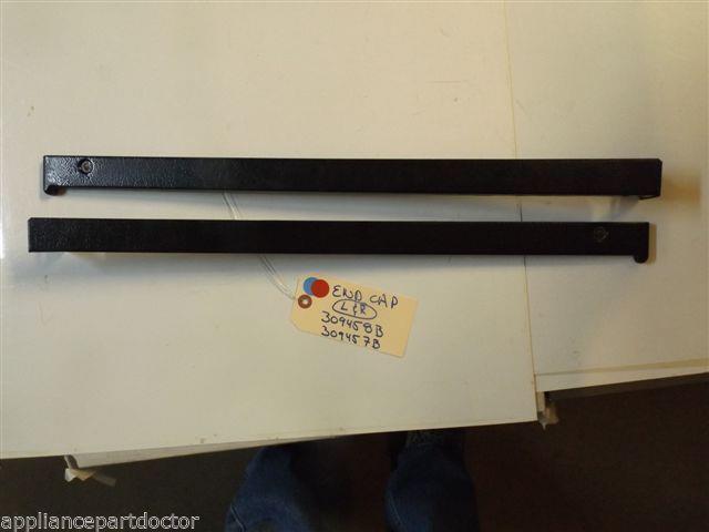 AMANA STOVE 309458B 309457B END CAP L & R USED