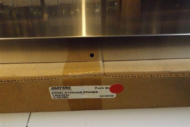 MAYTAG AMANA STOVE 74009842 Drawer Front STAINLESS   NEW IN BOX
