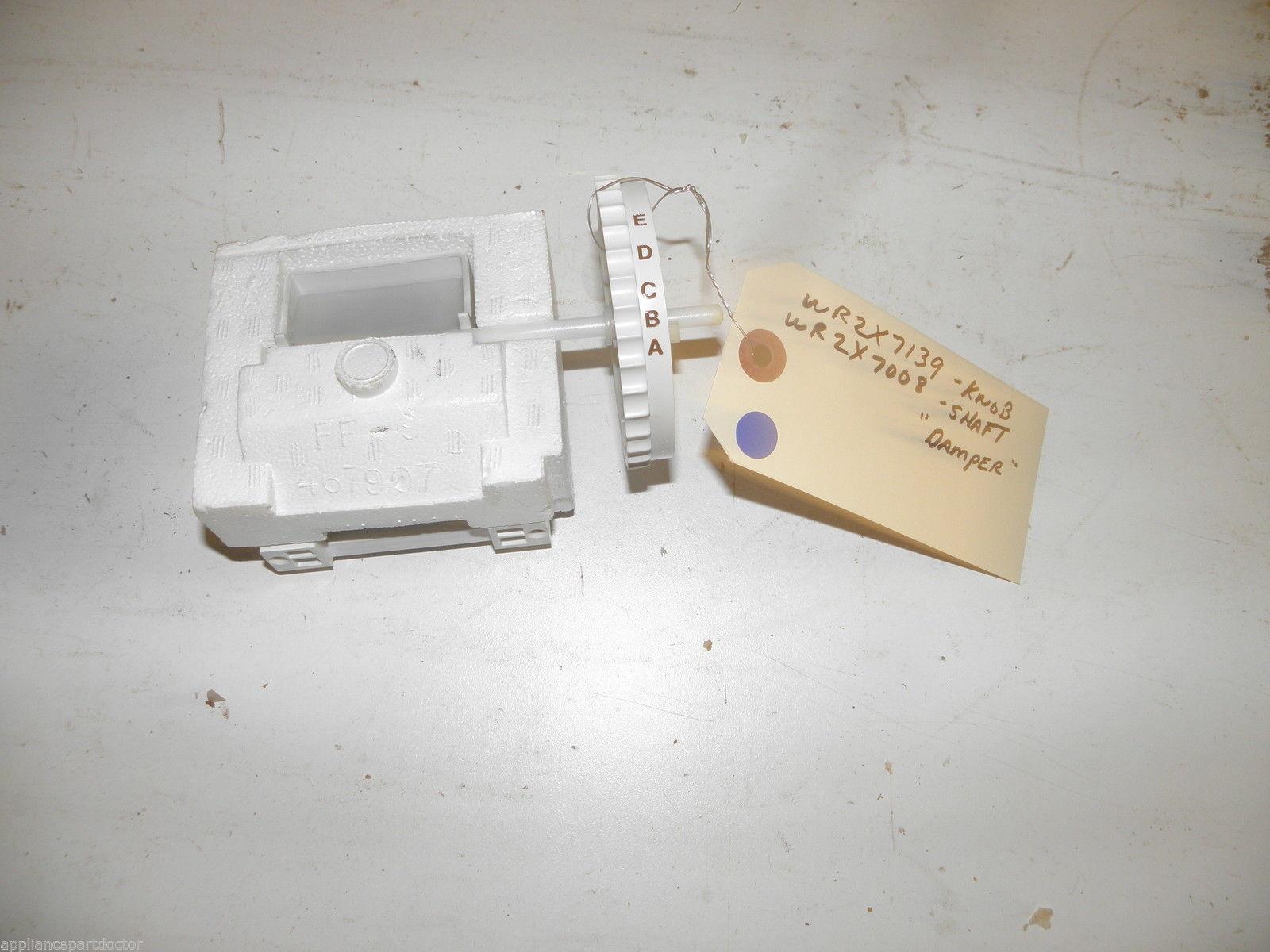 GE REFRIGERATOR WR2X7139 WR2X7008 DAMPER KNOB & SHAFT USED PART ASSEMBLY F/S