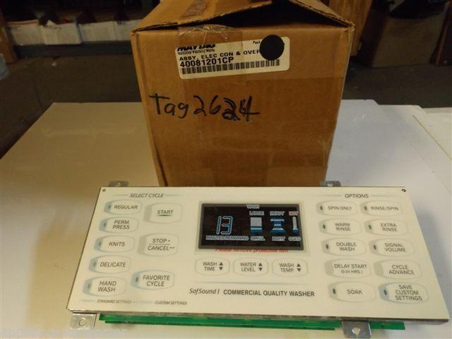 Maytag Amana Washer  40081201CP  Assy,elec Con & Over(bisque)  NEW IN BOX
