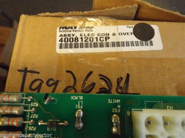 Maytag Amana Washer  40081201CP  Assy,elec Con & Over(bisque)  NEW IN BOX