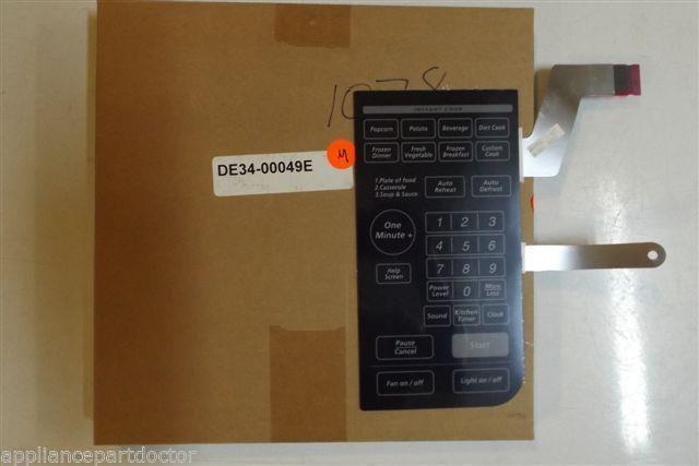 SAMSUNG MICROWAVE DE34-00049E CONTROL TOUCH PAD NEW IN BOX