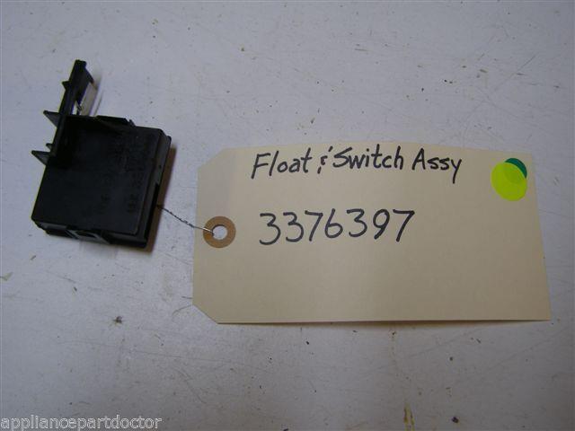 WHIRLPOOL DISHWASHER 3376397 FLOAT & WASHER USED PART ASSEMBLY