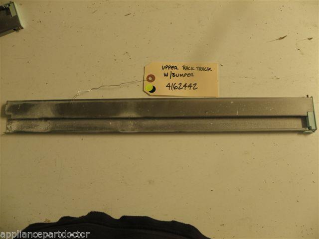 KITCHEN AID DISHWASHER 4162442 UPPER TRACK RACK W/ BUMPER USED PART