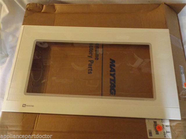 MAYTAG MICROWAVE 58001168 Door, Outer Cover Assy. (bsq) NEW IN BOX