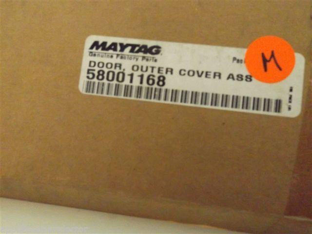 MAYTAG MICROWAVE 58001168 Door, Outer Cover Assy. (bsq) NEW IN BOX