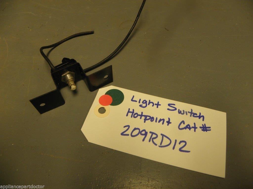Vintage  HOTPOINT STOVE 209RD12  Light Switch Control Panel   USED PART