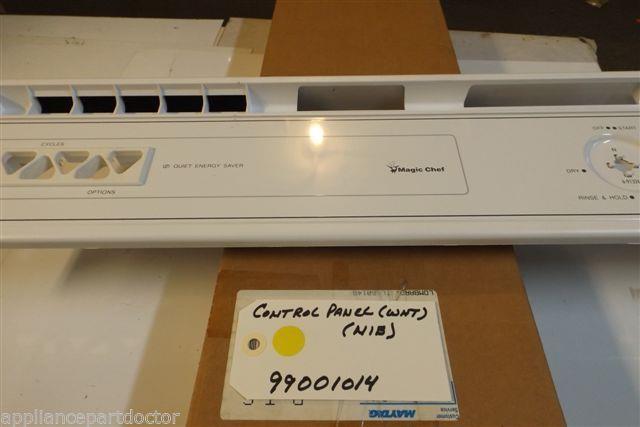 MAGIC CHEF DISHWASHER 99001014 PANEL, CONTROL (WHT)  NEW IN BOX