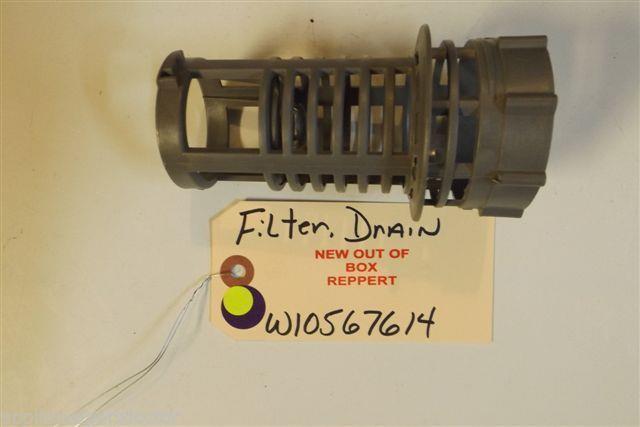 WHIRLPOOL DISHWASHER W10567614 Filter, Drain   NEW W/O BOX