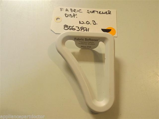 WHIRLPOOL/KENMORE/MAYTAG WASHER 8563871 BEZEL, FABRIC DISP' NEW W/O BOX