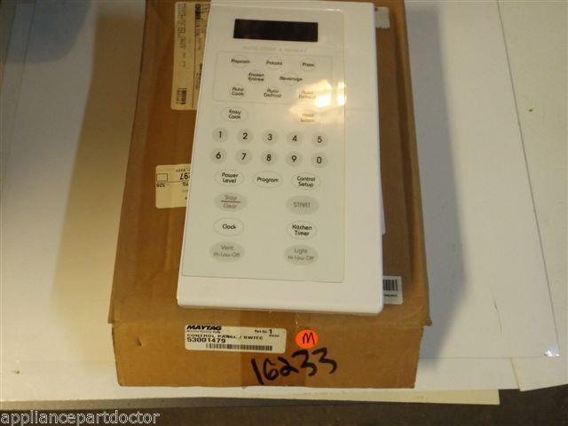 Maytag Microwave  53001479  Control Panel/switch Asy (wht) NEW IN BOX