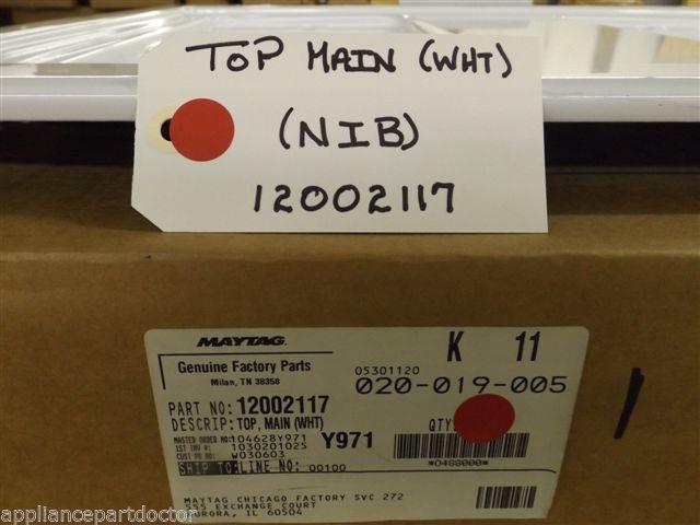 Maytag Stove 12002117 Top, Main (wht)  NEW IN BOX