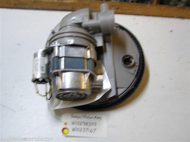 WHIRLPOOL DISHWASHER W10298343 W10237167 SUMP & MOTOR USED PART ASSEMBLY