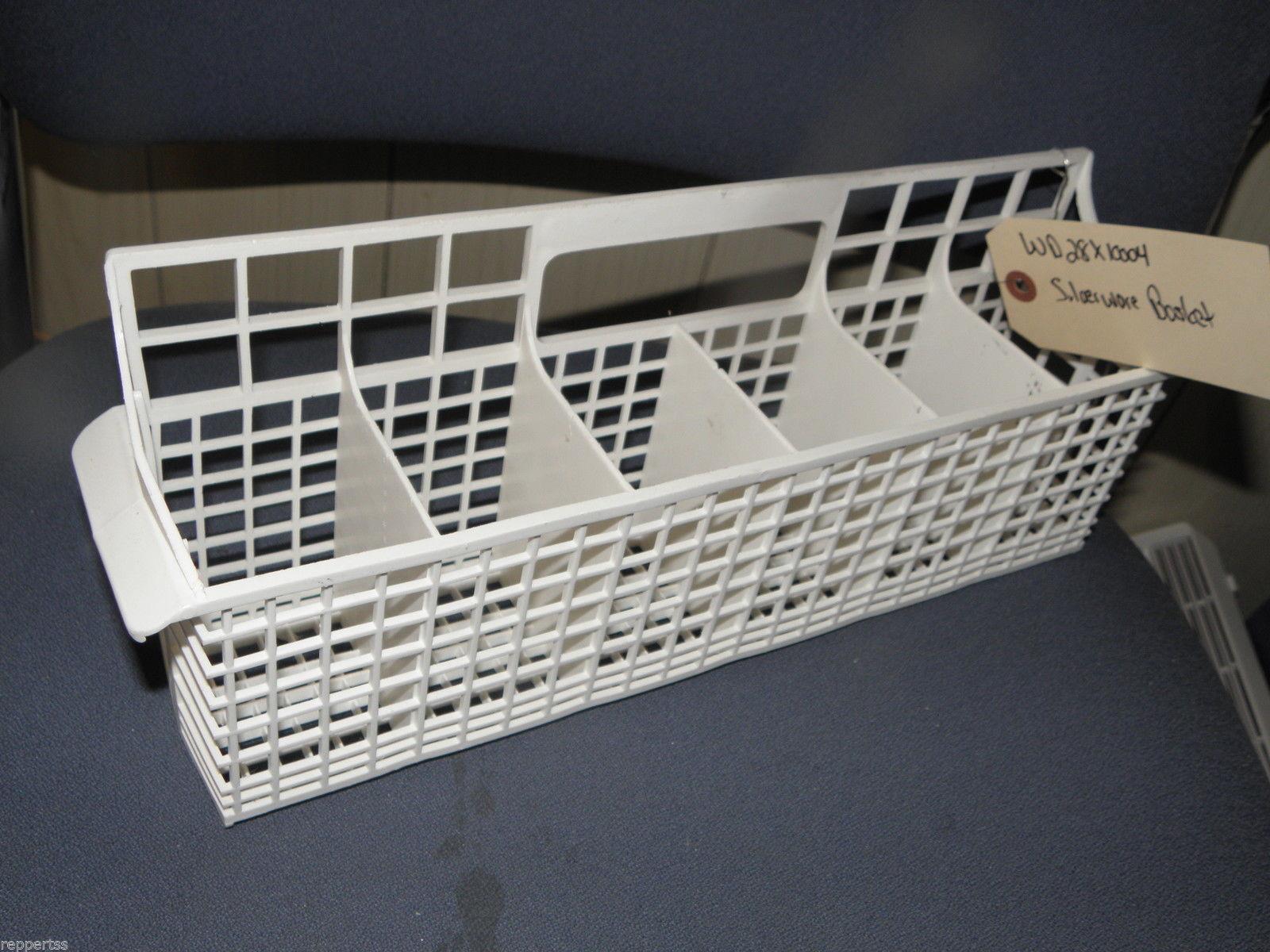 GE DISHWASHER WD28X10004 SILVERWARE BASKET USED PART ASSEMBLY FREE SHIPPING