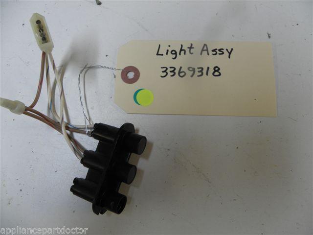 WHIRLPOOL DISHWASHER 3369318 LIGHT USED PART ASSEMBLY