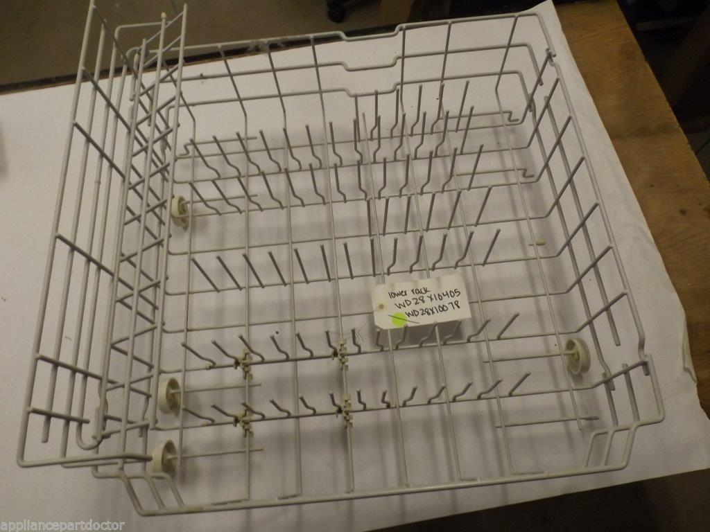 GENERAL ELECTRIC DISHWASHER WD28X10405 WD28X10078 LOWER RACK   USED