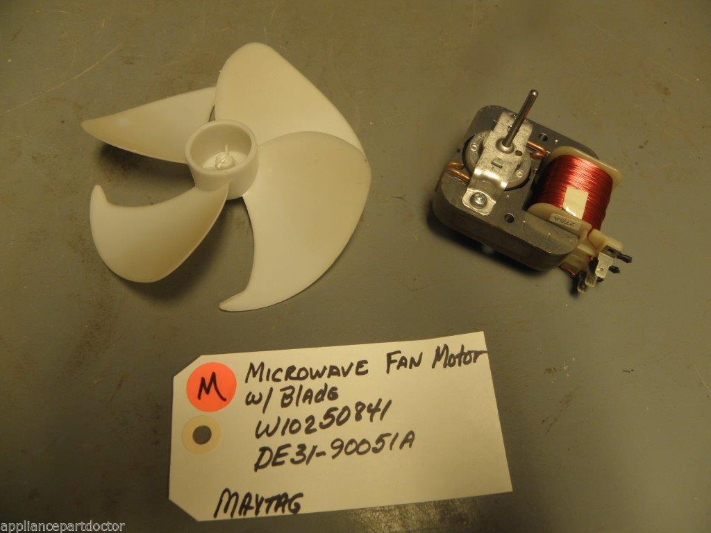 Maytag Microwave W10250841 DE31-90051A Fan Motor w/ blade USED