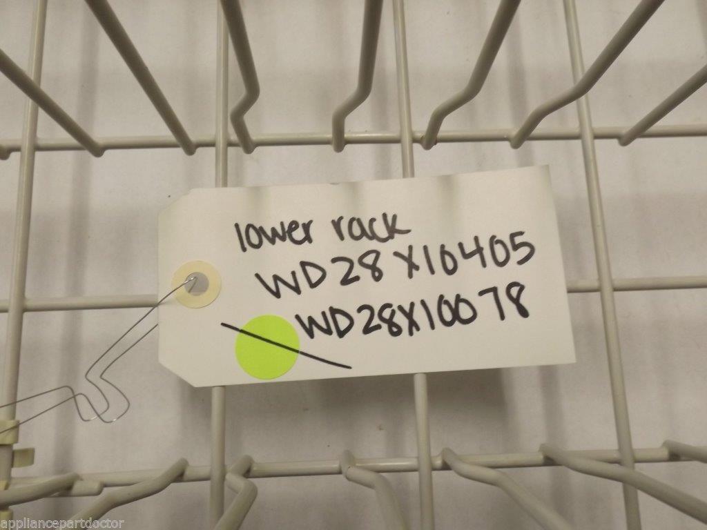 GENERAL ELECTRIC DISHWASHER WD28X10405 WD28X10078 LOWER RACK   USED