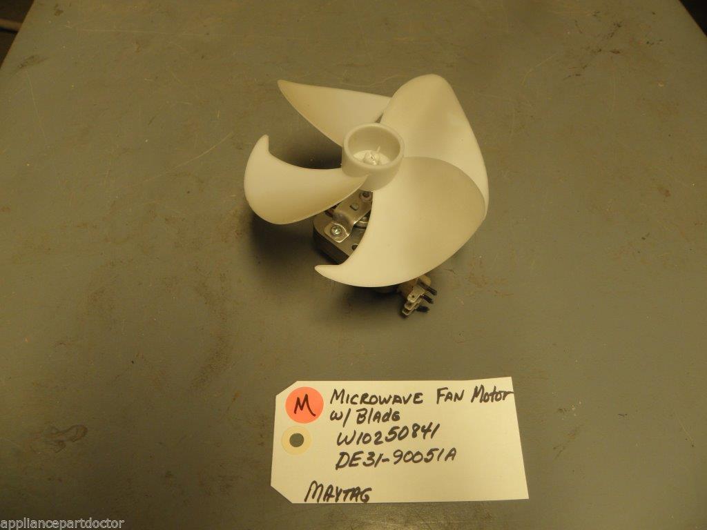 Maytag Microwave W10250841 DE31-90051A Fan Motor w/ blade USED