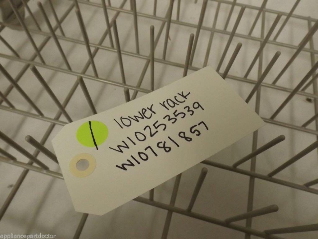 KENMORE WHIRLPOOL DISHWASHER W10253539 W10781857 LOWER RACK  USED