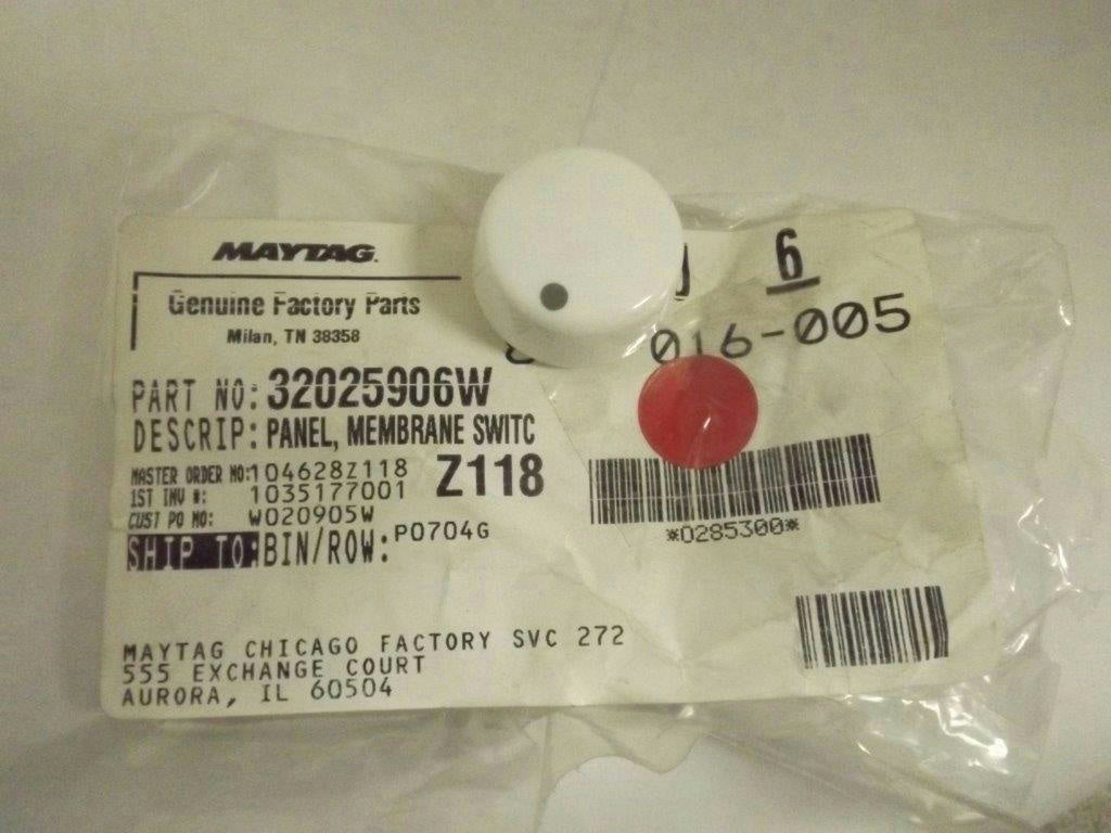 MAYTAG WHIRLPOOL STOVE 32025906W MEMBRANE SWITCH PANEL NEW