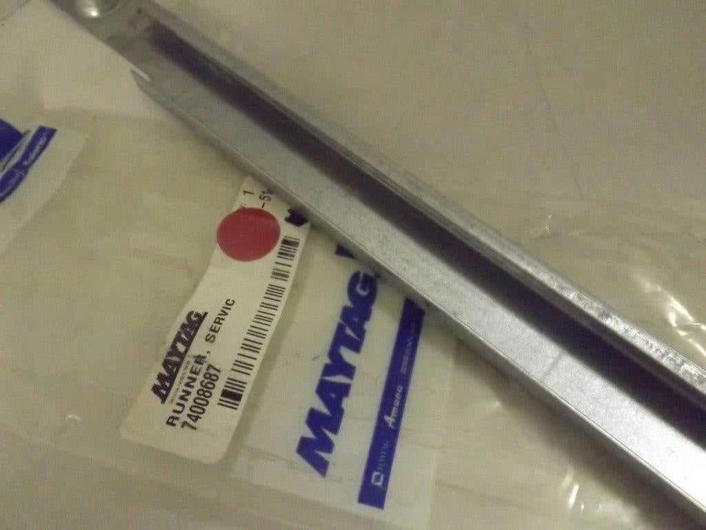 MAYTAG WHIRLPOOL STOVE 74008687 3406P034-51 DRAWER RAIL NEW