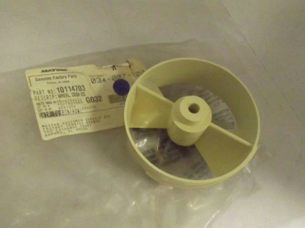 MAYTAG WHIRLPOOL REFRIGERATOR 10114703 67002052 CRUSH ICE WHEEL NEW