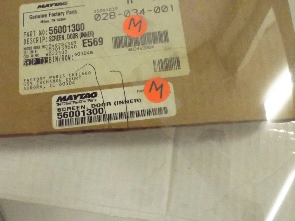 MAYTAG WHIRLPOOL MICROWAVE 56001300 INNER DOOR SCREEN (CLEAR) NEW