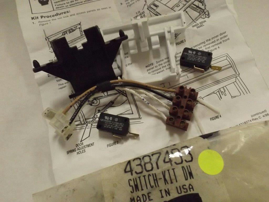MAYTAG WHIRLPOOL DISHWASHER 4387493 SWITCH KIT NEW