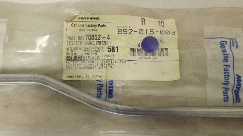 MAYTAG WHIRLPOOL REFRIGERATOR 70052-4 FREEZER FRAME NEW