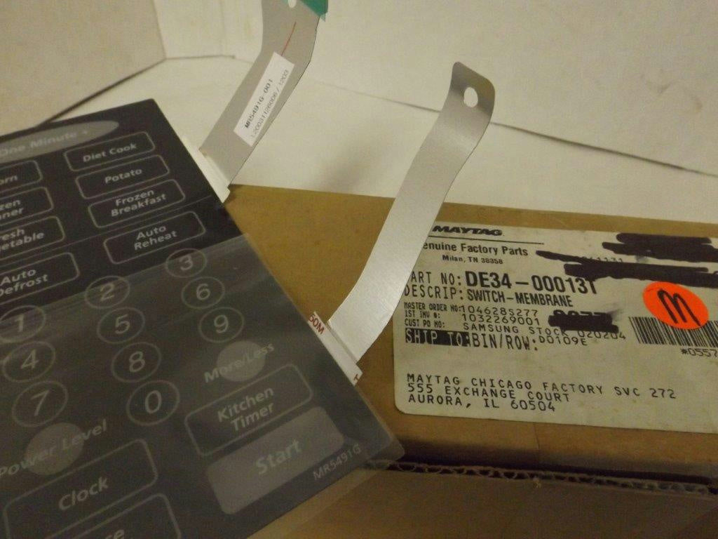 MAYTAG WHIRLPOOL MICROWAVE DE34-00013T SWITCH MEMBRANE NEW